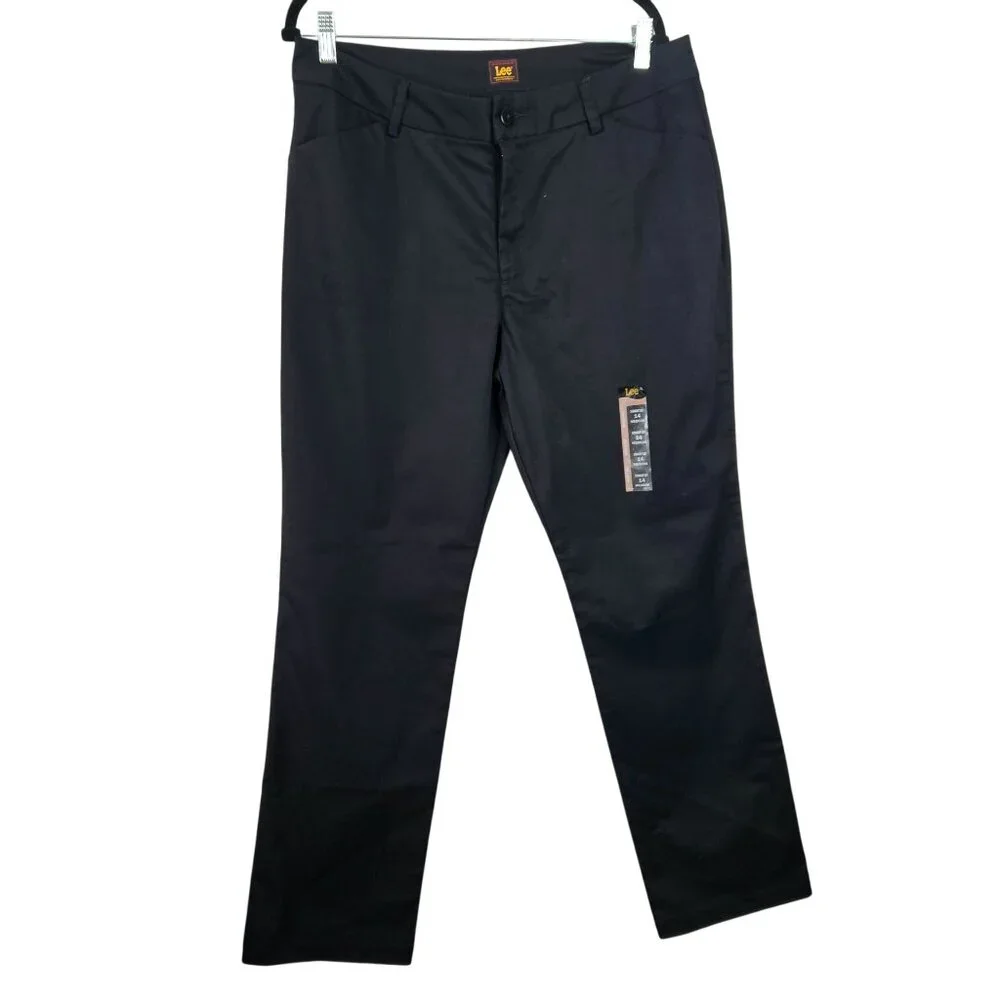 Lee Womens Pants Wrinkle-Free Relaxed Fit Straight Leg Casual Business Everyday - Picture 5 of 11